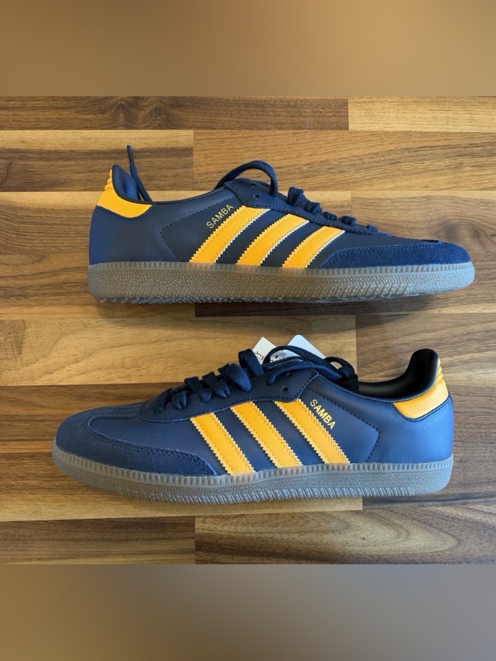 adidas Samba OG Collegiate Navy/Real Gold - Men’s US 8.5 - NIB